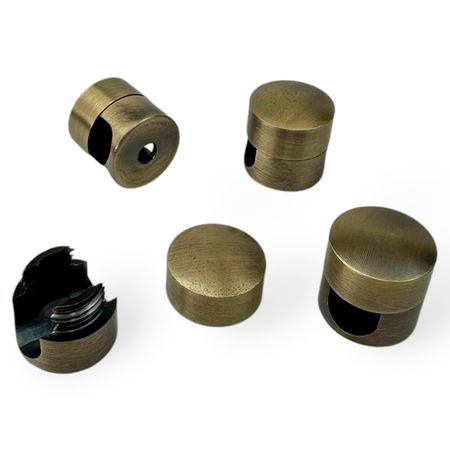 Кріплення фіксатор проводу D8-M металеве для зовнішньої проводки бронза, зображення 7