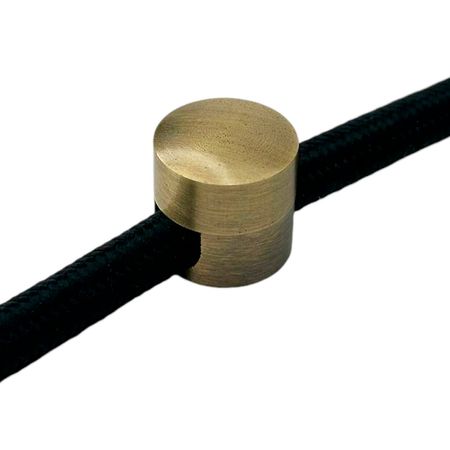 Кріплення фіксатор проводу D8-M металеве для зовнішньої проводки бронза