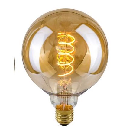 LED лампа Edisons G125 Gold Spiral Е27 4W 2200K димована Premium, зображення 5
