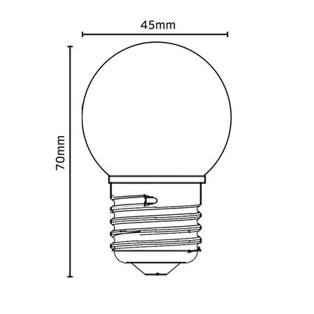 Набір LED ламп WELLMAX G45 E27 1W 2700K екстра теплий білий 10 шт пластикова колба, Кількість: набір 10 шт., Потужність, Вт: 1, зображення 3