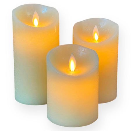 Набор з 3 LED свечей Dancing Flame 75х100/125/150 мм с имитацией пламени и пультом ДУ Premium, изображение 3 - Edisons