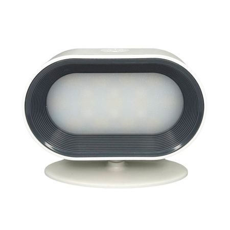 Настінний акумуляторниій сенсорний LED світильник з ДУ та обертанням на 360° овальний білий, Колір: білий, зображення 5