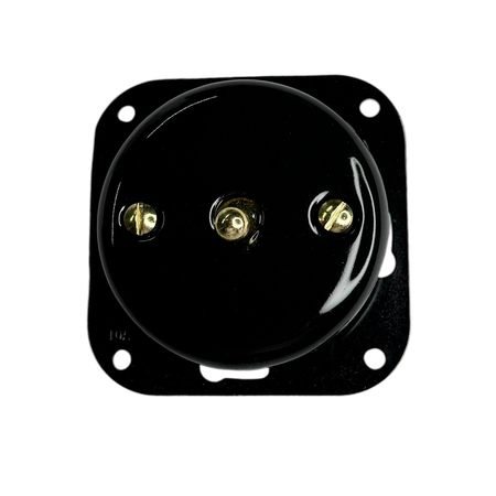 Ретро вимикач керамічний Keruida тумблерний чорний 1-клавішний прихованого монтажу без рамки, Тип вимикача: одноклавішний, Форма рамки: без рамки, Колір основи: чорний, зображення 4