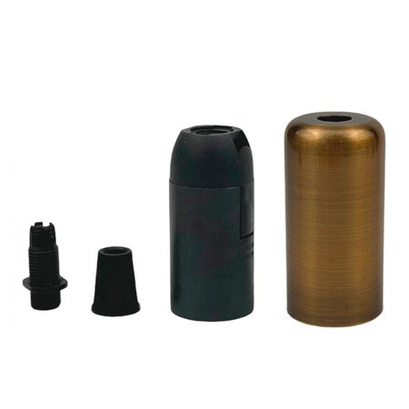 Металевий патрон Е14 золота бронза, Колір: золота бронза, зображення 5