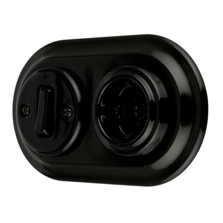 Вимикач керамічний Keruida чорний 1-клавішний прихованого монтажу без рамки, Тип вимикача: одноклавішний, Форма рамки: без рамки, Колір основи: чорний, зображення 11