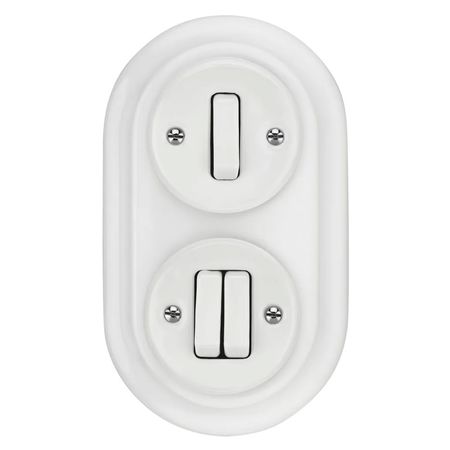 Вимикач керамічний Keruida білий 1-клавішний прихованого монтажу без рамки, Тип вимикача: одноклавішний, Форма рамки: без рамки, Колір основи: білий, зображення 6