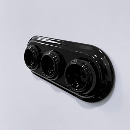 Ретро розетка Keruida черная скрытого монтажа без рамки с заземлением, Форма рамки: без рамки, Цвет основы: черный, изображение 17 - Edisons