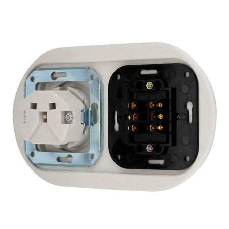 Рамка керамічна Keruida біла на 2 пости для прихованого монтажу, зображення 15