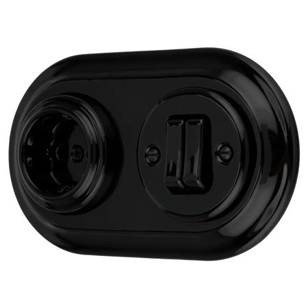 Рамка керамическая Keruida черная на 2 поста для скрытого монтажа, изображение 7 - Edisons