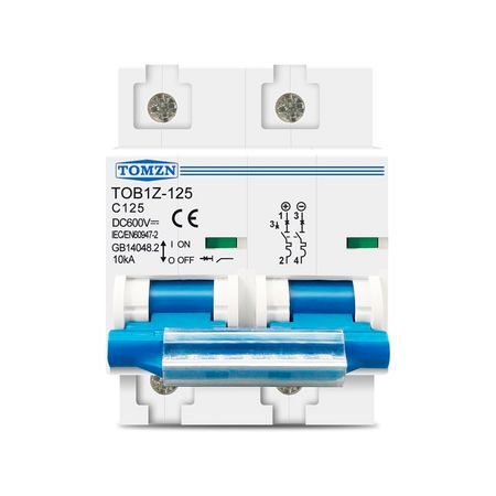 Автоматический выключатель постоянного тока TOMZN TOB1Z-125 MCB 125A DC 600V 2P - Edisons