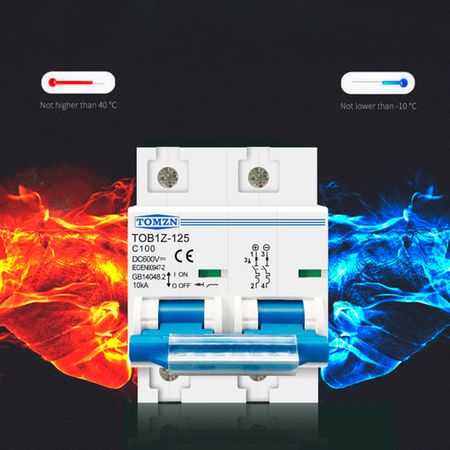 Автоматический выключатель постоянного тока TOMZN TOB1Z-125 MCB 125A DC 600V 2P, изображение 10 - Edisons