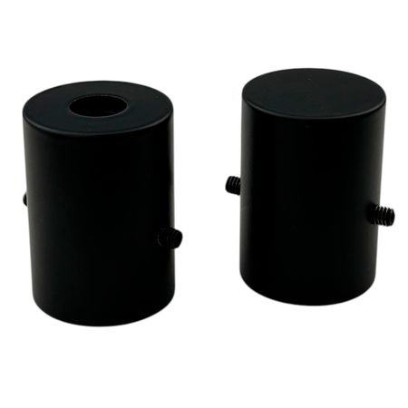 Заглушка 27х38 мм для гнучкого неону діаметром 22 мм металева чорна без отвору, зображення 4