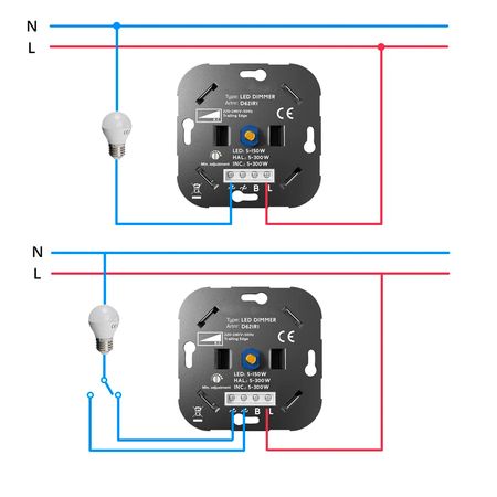 LED диммер (светорегулятор) SHYUGJ заднего края (Trailing edge) Черный 200W поворотно-нажимной Premium, изображение 6 - Edisons