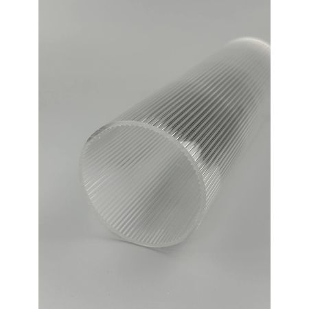 Труба акрилова Ripple D90 L800 товщиною 3мм прозора світлотехнічна, зображення 3