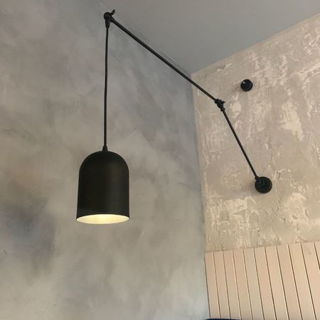 Бра в стиле лофт Black P115 с шарнирами и черным металлическим плафоном, изображение 4 - Edisons