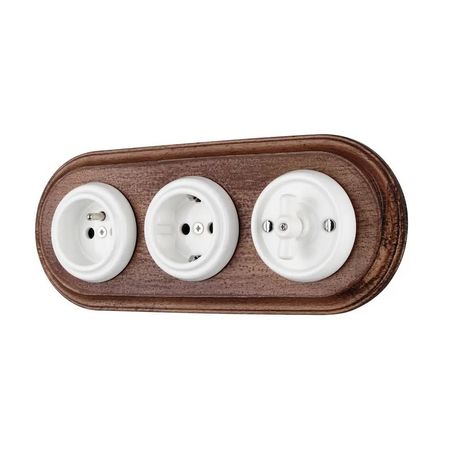 Рамка деревянная Keruida темная на 3 поста для скрытого монтажа, изображение 10 - Edisons