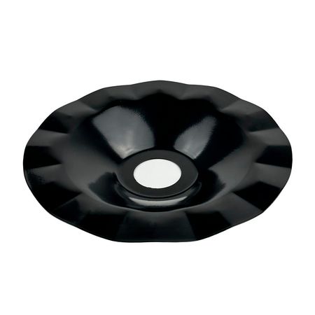 Абажур сталевий Чорний Хвиля діаметром 190 мм для литих вуличних гірлянд із патроном Е27, зображення 6