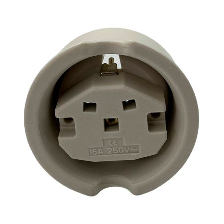 Ретро розетка керамічна SOFTY Milk без рамки, Колір основи: молочний, зображення 4