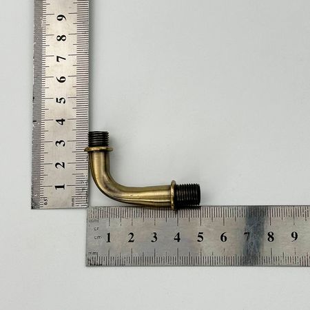 Трубка-гиб Червона Бронза (під 90°) L40 H20 M10, зображення 4