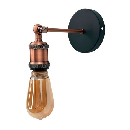 Бра в стилі лофт Ember з патроном червона бронза та поворотним шарніром, зображення 3