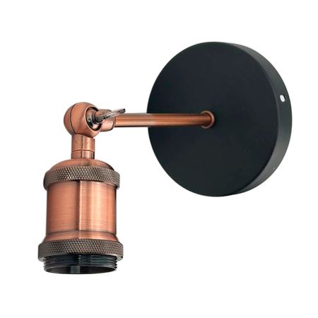 Бра в стилі лофт Ember з патроном червона бронза та поворотним шарніром, зображення 2