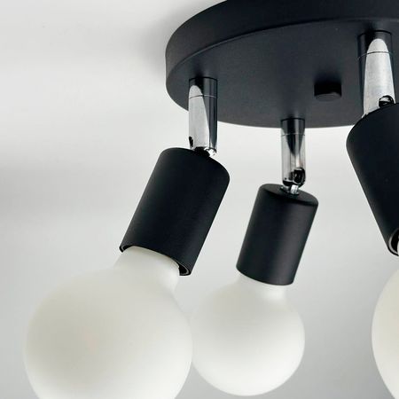 Подвесной светильник в стиле лофт Моник-4b Е27 черный, изображение 5 - Edisons