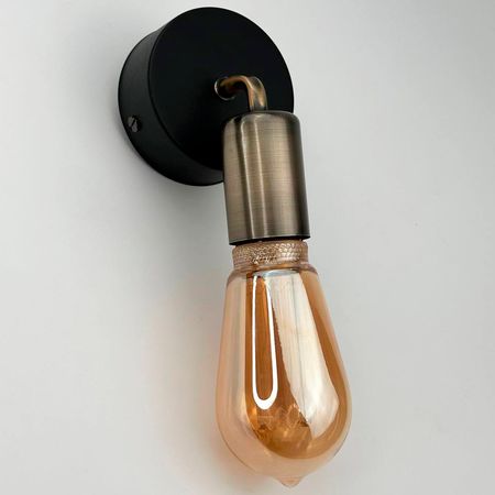 Бра у стилі лофт Little Ed без плафона бронзове, зображення 5