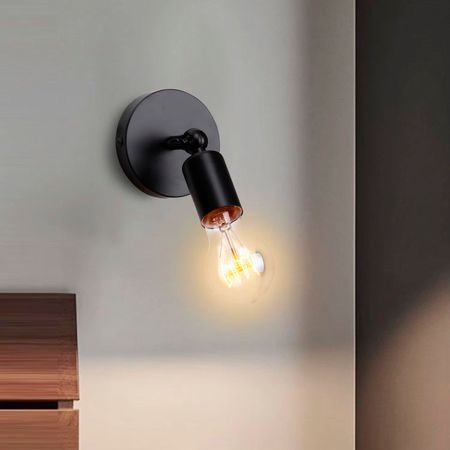 Бра у стилі лофт Sindy металевий з поворотним механізмом чорнe, зображення 7