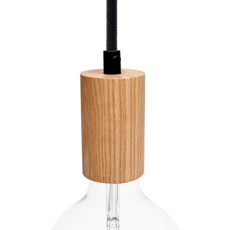 Деревянная накладка на патрон Е27 Ясень, изображение 2 - Edisons