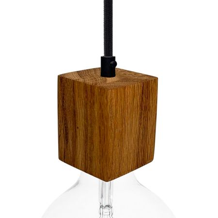 Дерев'яний патрон Е27 горіх квадрат [CLONE], зображення 2