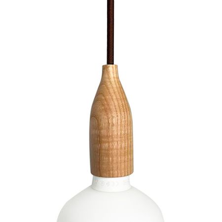 Деревянная накладка на патрон Е27 Bottle Ясень, изображение 3 - Edisons