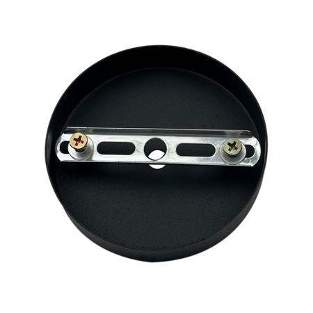 Розетка стельова D100 H20 з декоративними заглушками чорна, зображення 3