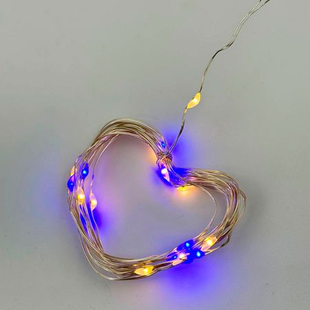 LED гірлянда новорічна 20LED 2м Україна режим статика від USB, зображення 2