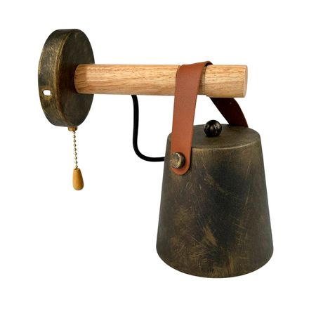 Бра в скандинавском стиле Scan состаренная бронза с абажуром, Цвет: состаренная бронза, изображение 2 - Edisons