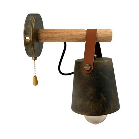 Бра в скандинавском стиле Scan состаренная бронза с абажуром, Цвет: состаренная бронза - Edisons