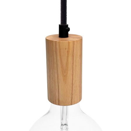 Деревянная накладка на патрон Е27 Ясень массивный, изображение 2 - Edisons