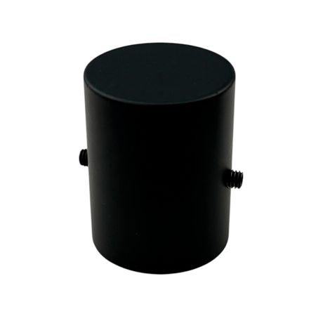 Комплект из 2 заглушек 30х38 мм для гибкого неона диаметром 25 мм металлические черные, изображение 4 - Edisons