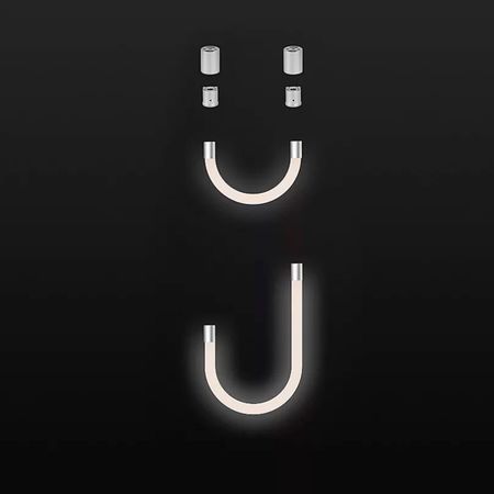 Набір аксесуарів для вертикального стельового монтажу гнучкого неону 24 мм двосторонній, зображення 5