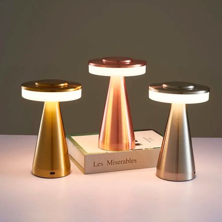 Настільна акумуляторна LED лампа 1800 mAh 2W 3000-6500К USB золота [CLONE] [CLONE], зображення 15