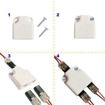 Розподільна коробка для конекторів проводу біла для лед стрічки, зображення 8