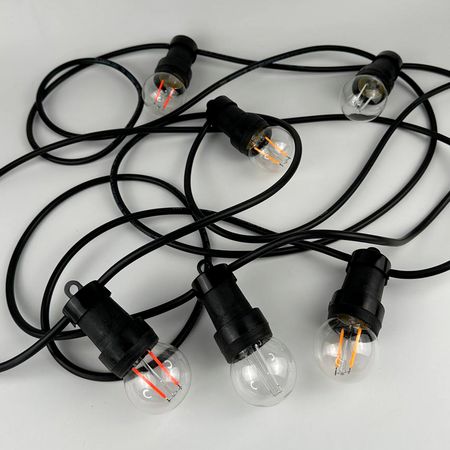 Вулична ретро гірлянда PATIO E27 IP65 вологозахищена D21-8м без ламп, Кількість патронів, шт.: 21, Відстань між патронами, см: 25, зображення 17