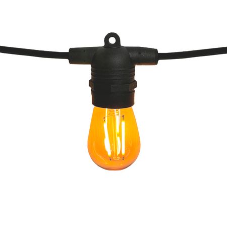 Вулична ретро гірлянда Стрінг Лайт Е27 (10м 20 патронів) M19 IP65 вологозахищена переріз проводу 2х0,5 Premium, зображення 13