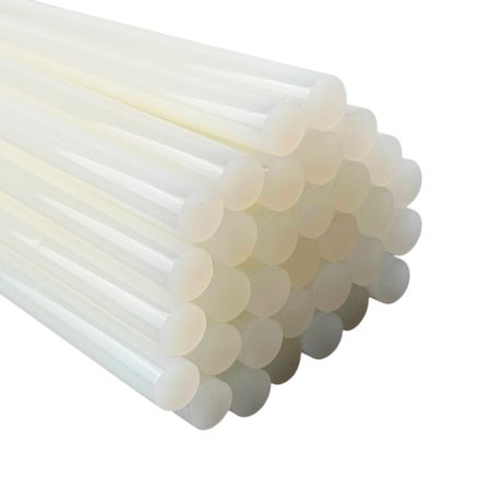 Термоклей білий (стрижні клейові 11мм х 30 см) 1 кг [CLONE] [CLONE], Количество: 10 шт. - 300 г, Color: White, зображення 4