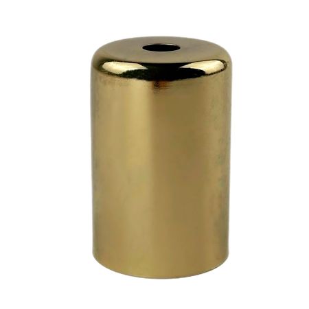 Металева гільза на патрон Е27 світле золото