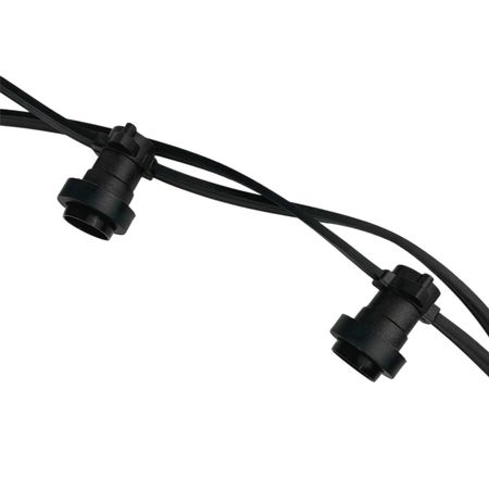 Уличная ретро гирлянда BELT LITE E27 IP65 влагозащищенная 20 метров 21 патрон (через 100 см) (Без ламп), Количество патронов, шт: 21, Расстояние между патронами, см: 100, изображение 4 - Edisons