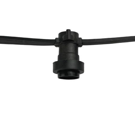 Уличная ретро гирлянда BELT LITE E27 IP65 влагозащищенная 30 метров 31 патрон (через 100см) (Без ламп), Количество патронов, шт: 31, Расстояние между патронами, см: 100, изображение 5 - Edisons