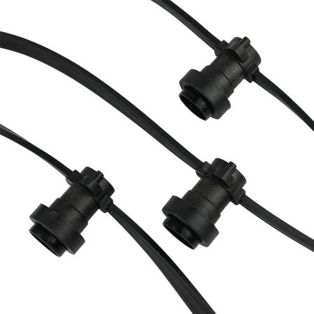 Уличная ретро гирлянда BELT LITE E27 IP65 влагозащищенная 20 метров 21 патрон (через 100 см) (Без ламп), Количество патронов, шт: 21, Расстояние между патронами, см: 100, изображение 2 - Edisons