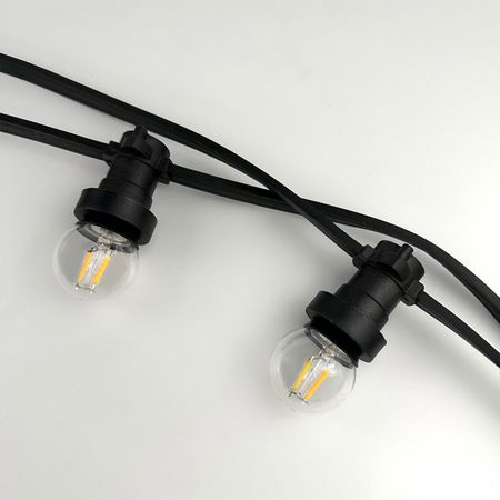 Уличная ретро гирлянда BELT LITE E27 IP65 влагозащищенная 20 метров 81 патрон (через 25 см) (Без ламп), Количество патронов, шт: 81, Расстояние между патронами, см: 25, изображение 19 - Edisons