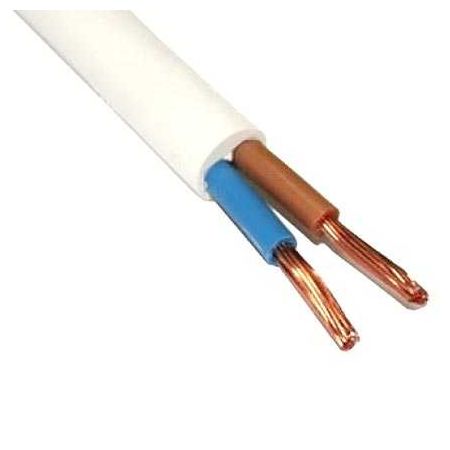 Провід ПВЗ 2х0,5 кв.мм D5 мм білий без маркування