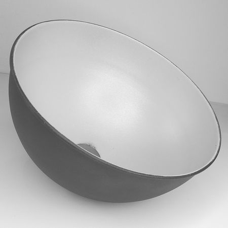 Абажур сталева напівсфера 260 мм чорний/сірий перламутр [CLONE], зображення 2
